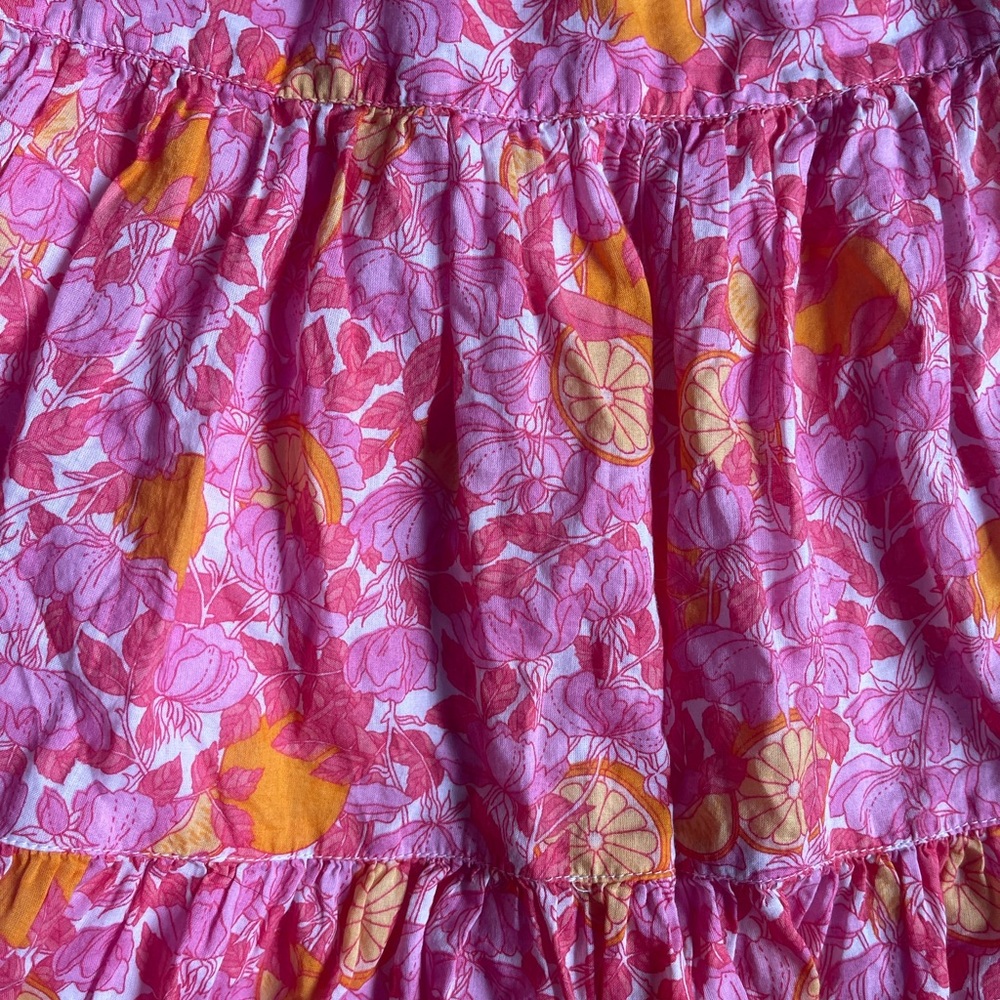 Crewcuts by J Crew - Kids Pink and Orange Sundress with Flutter Sleeves - Picture 10 of 11